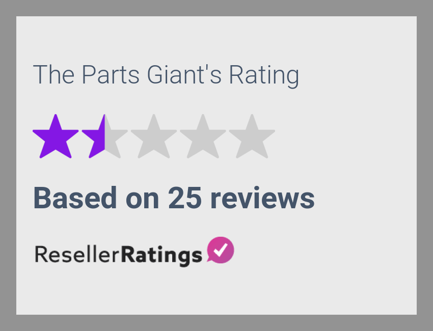 The Parts Giant Reviews 26 Reviews of ResellerRatings