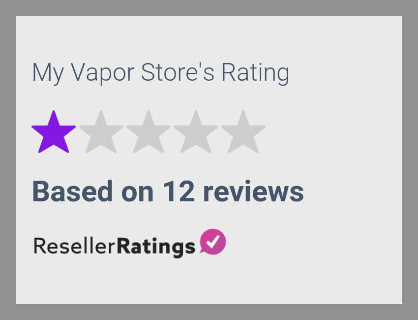My Vapor Store Reviews 13 Reviews of ResellerRatings