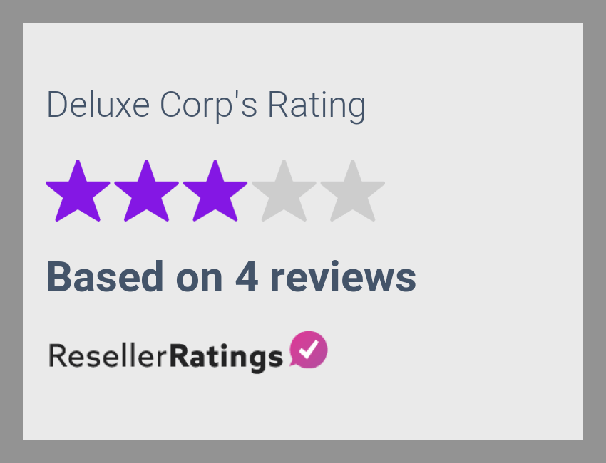 Deluxe Corp Reviews 4 Reviews of ResellerRatings