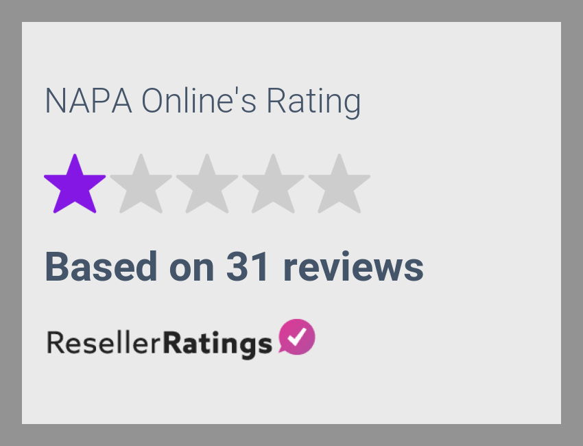 NAPA Online Reviews 32 Reviews of ResellerRatings