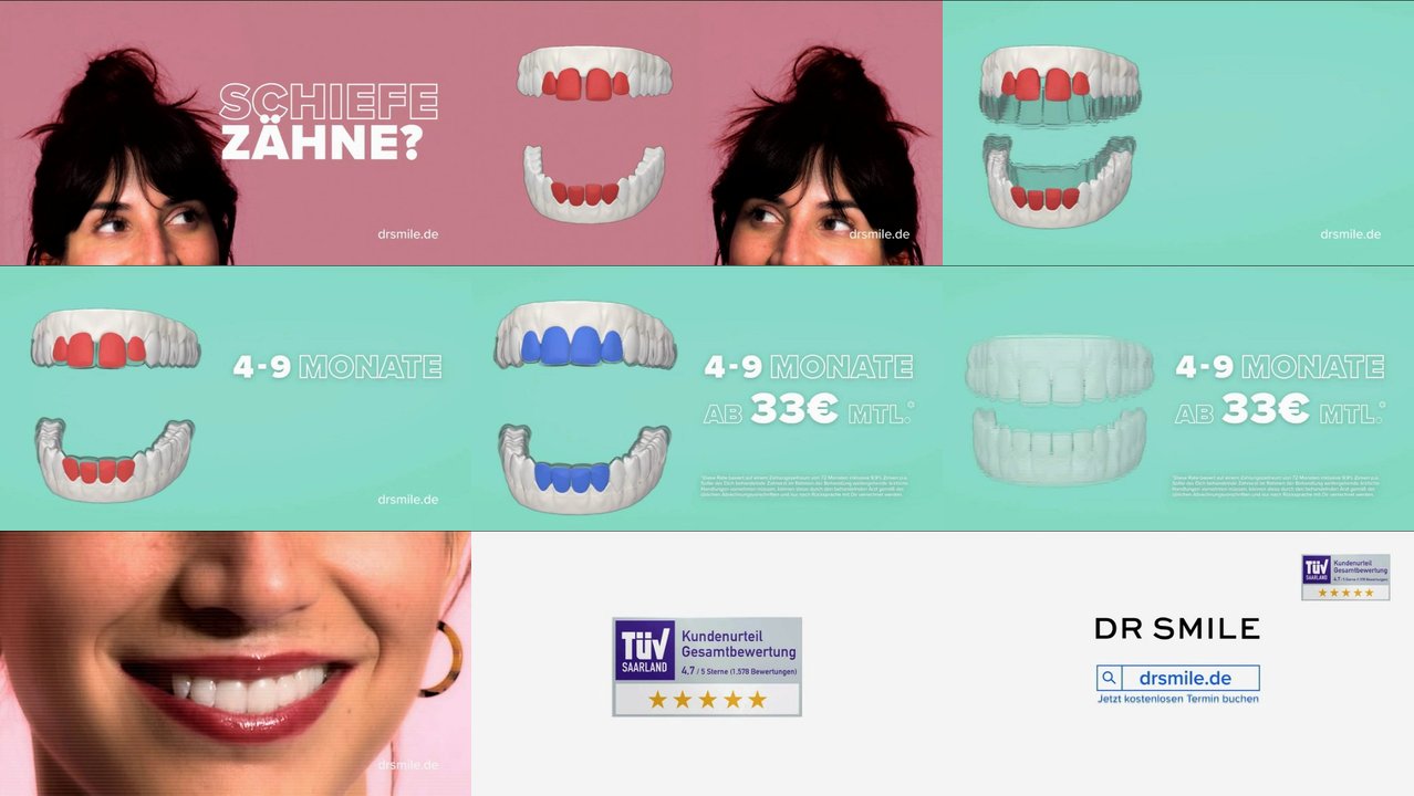 TV Spots TV Werbung von dr smile der letzten 120 Tage