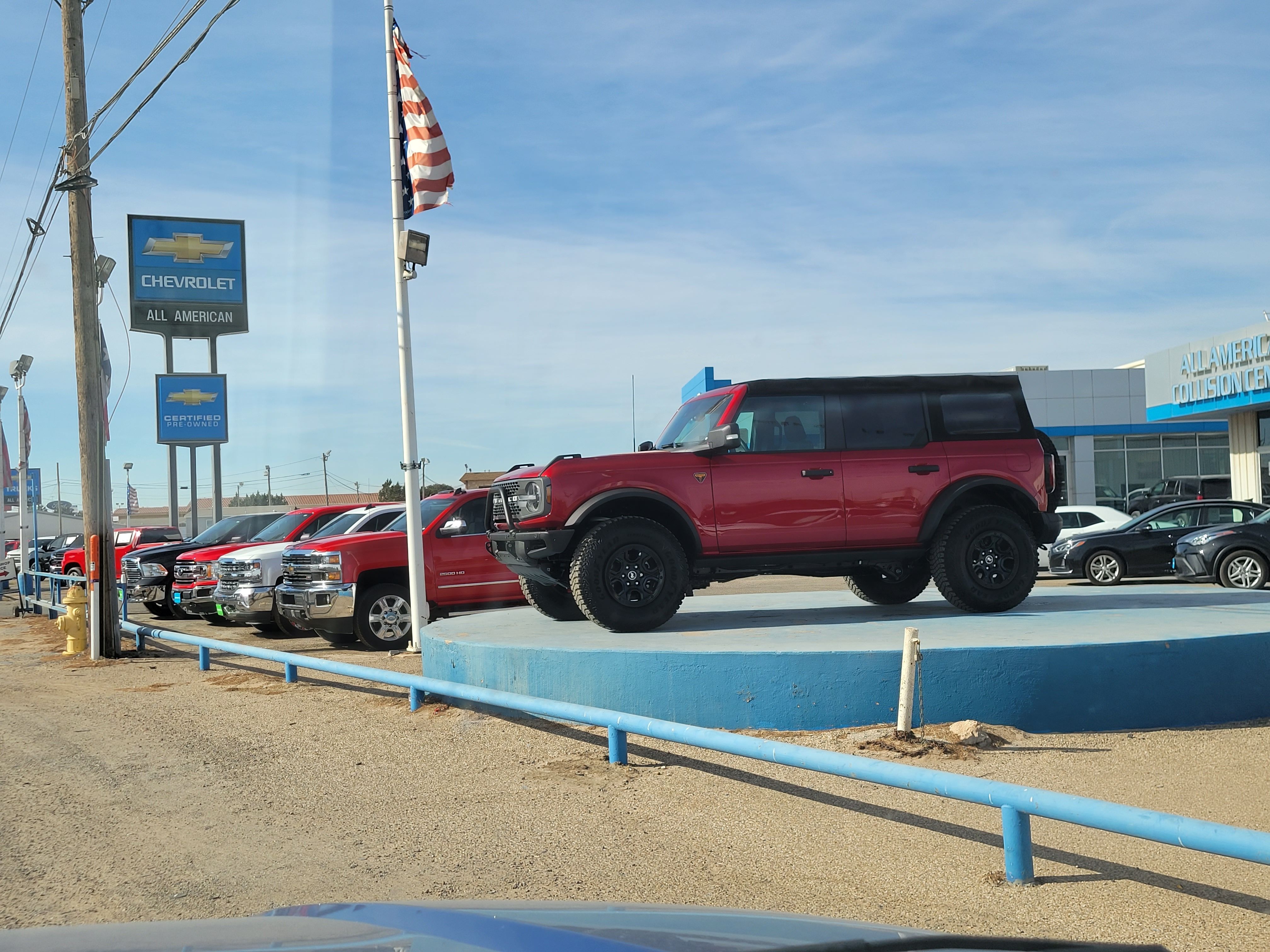 Texas Chevy dealership selling a brand new Ford Bronco Bronco Nation