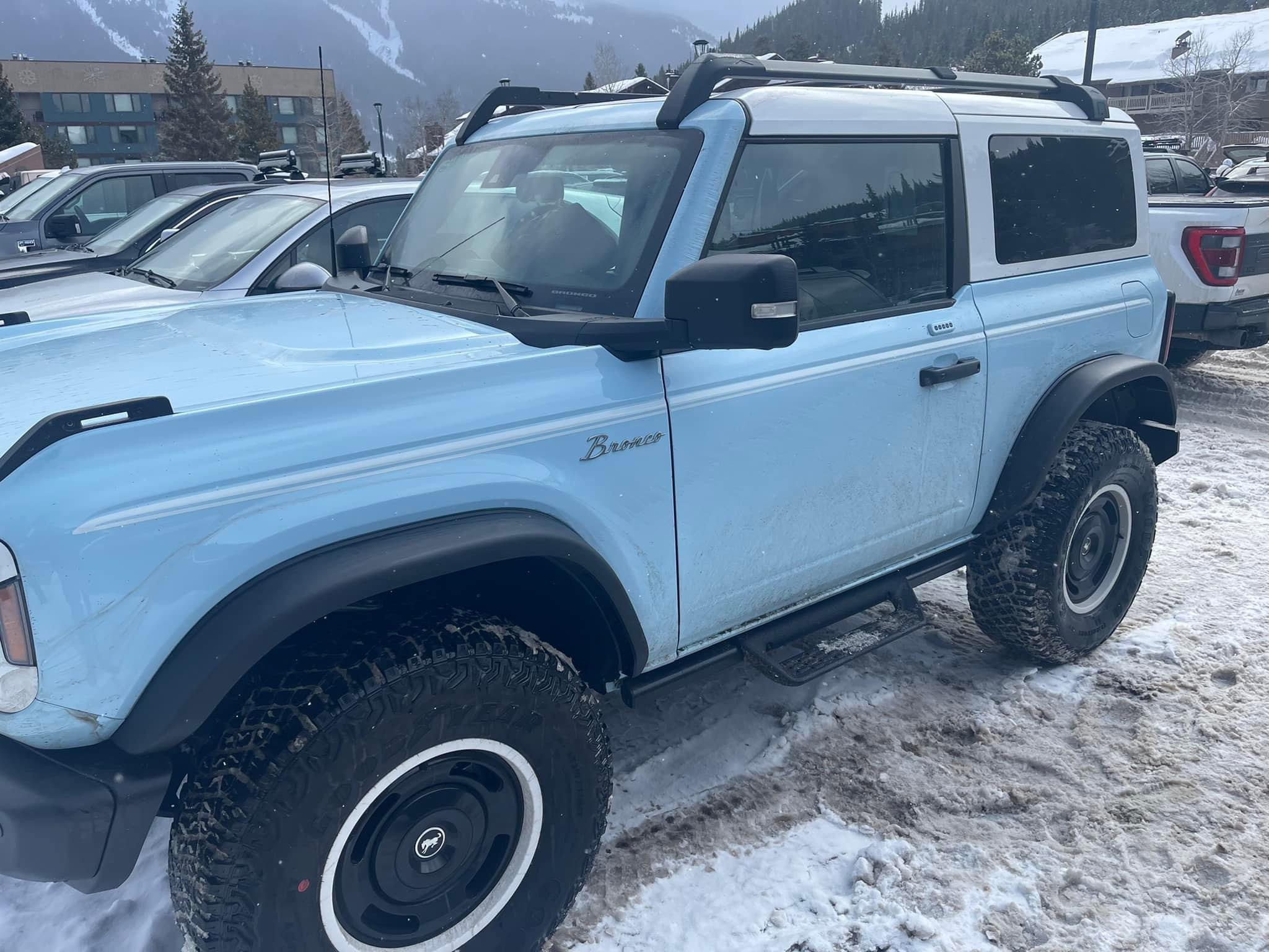 Heritage Limited 2 door in Robin's Egg Blue spotted Bronco Nation