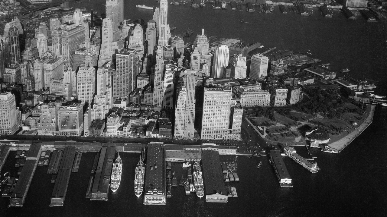 September 11 2001 Manhattan Skyline Before the World Trade Center Time
