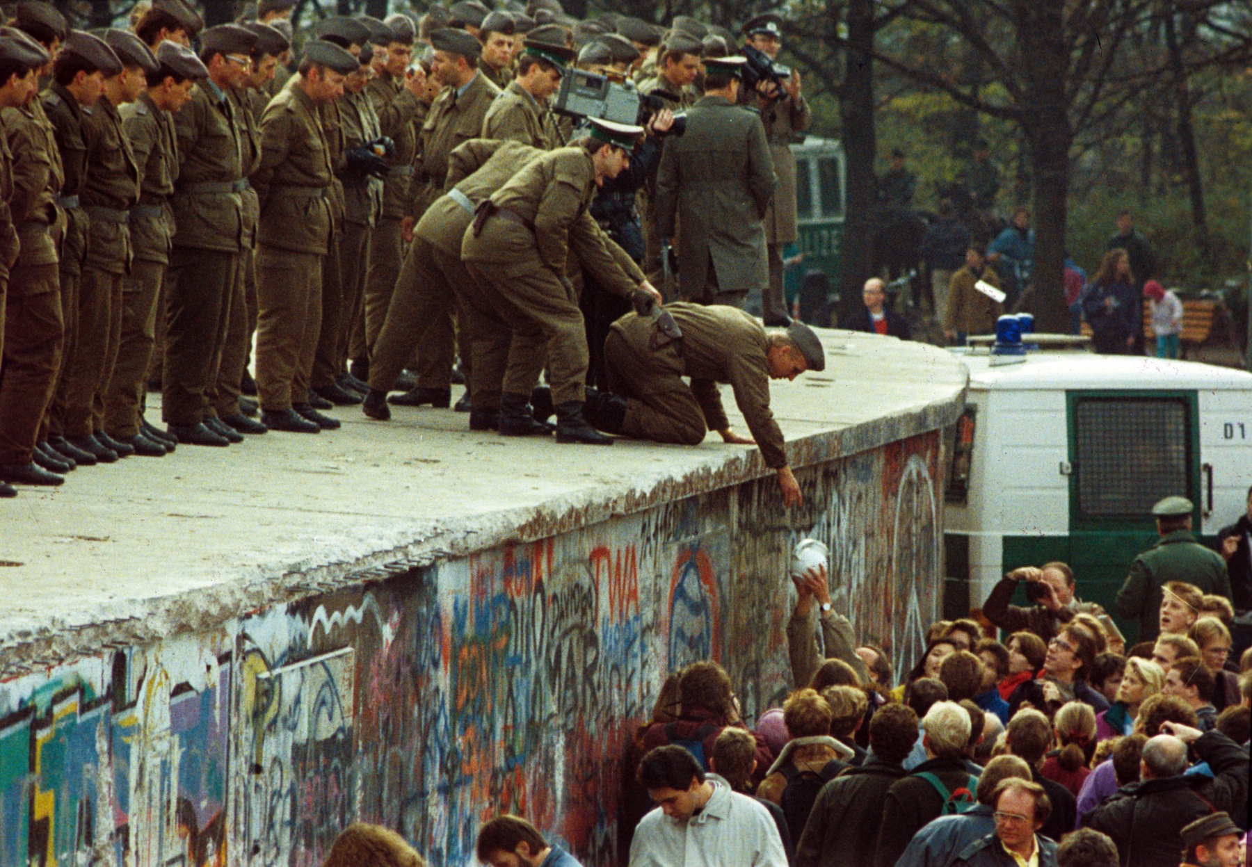 Berlin Wall Falling Down