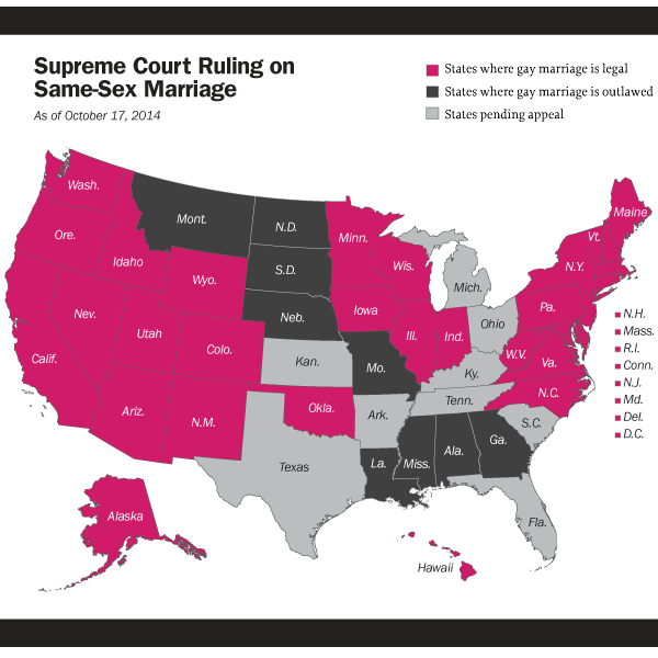 Gay Marriage Map of U.S. Time