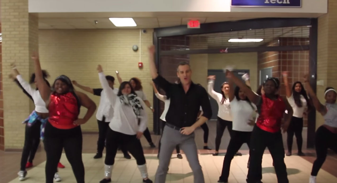 Uptown Funk by Mark Ronson Dallas High School Teacher Dance Video TIME