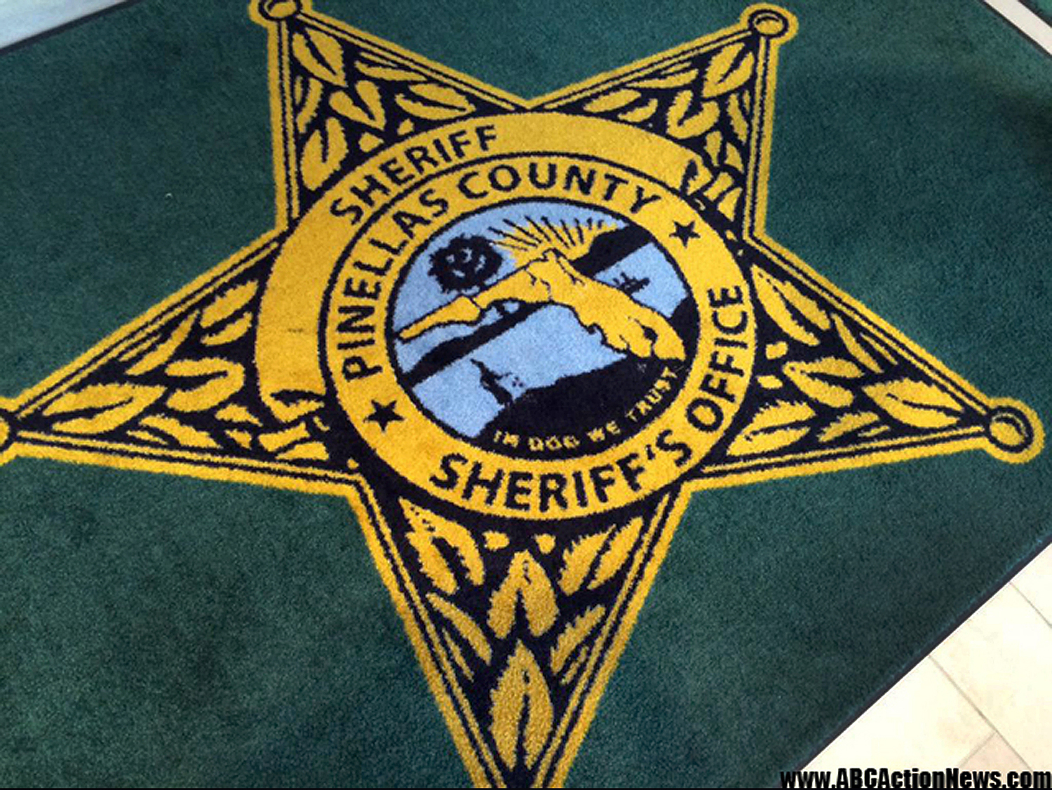 Sheriff Office Rug Says In Dog We Trust TIME
