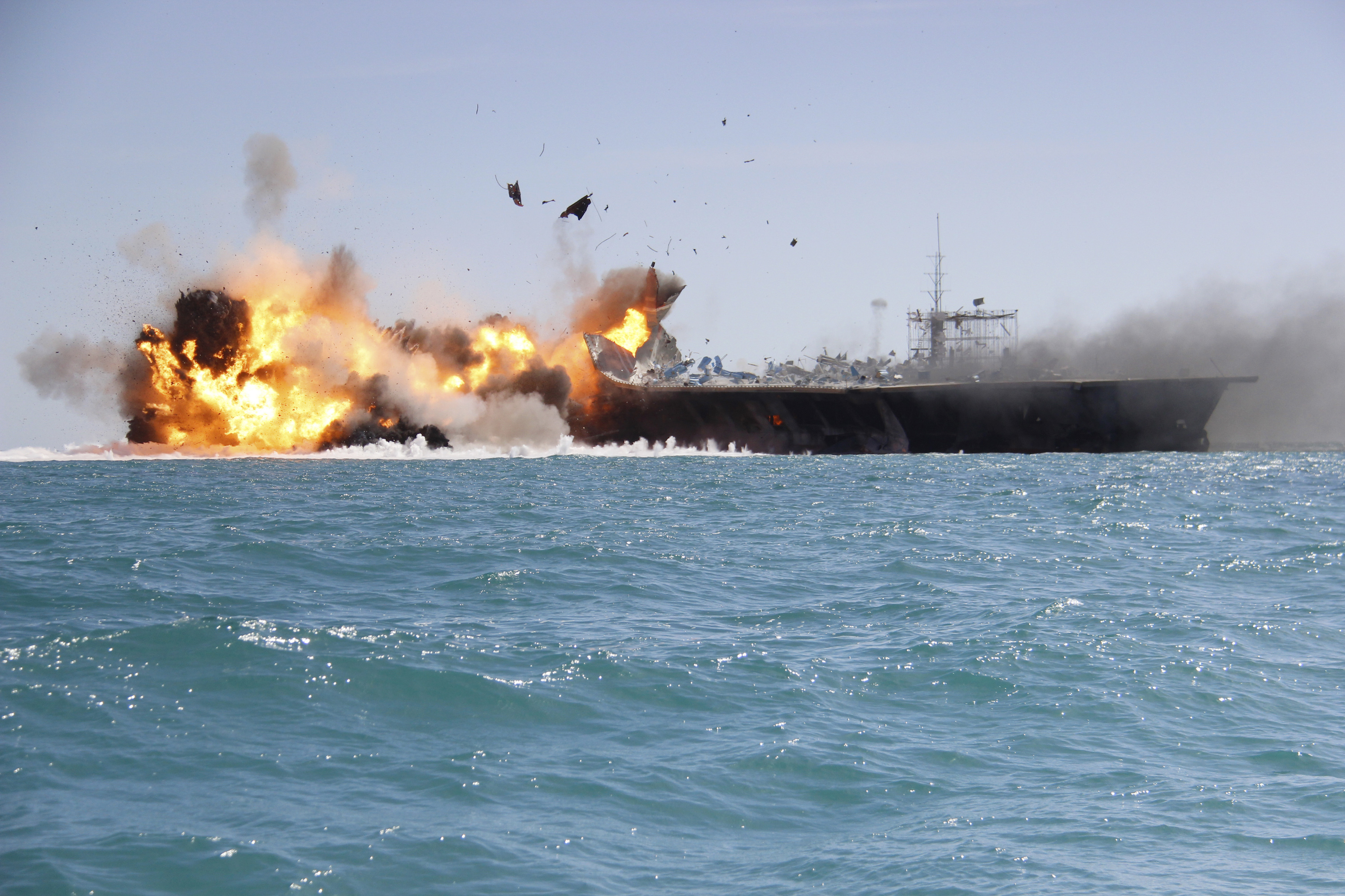 Iran Blows Up Replica U.S. Warship During Defense Drill TIME