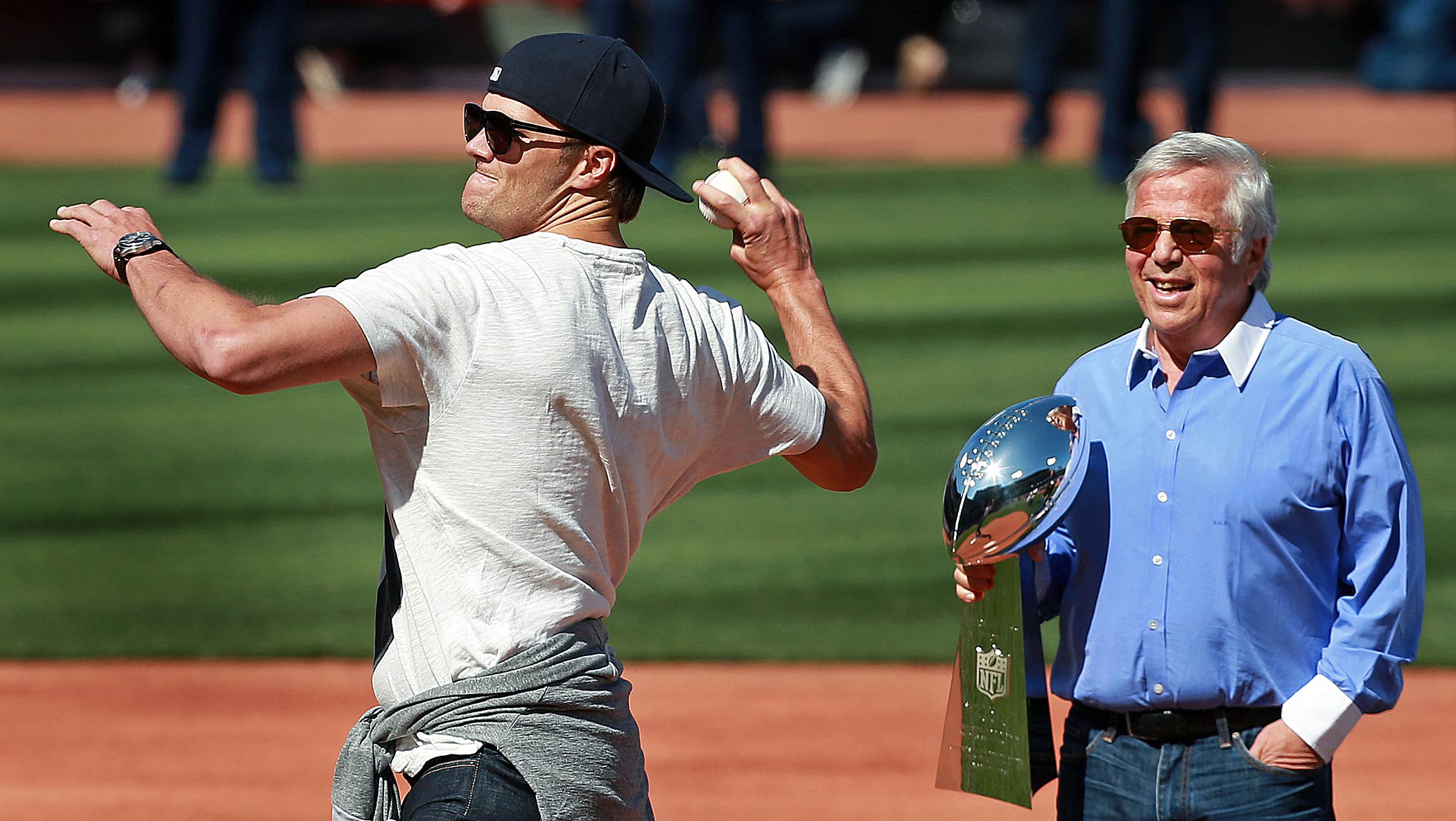 Watch Tom Brady Throw a Terrible First Pitch at the Red Sox Home Opener