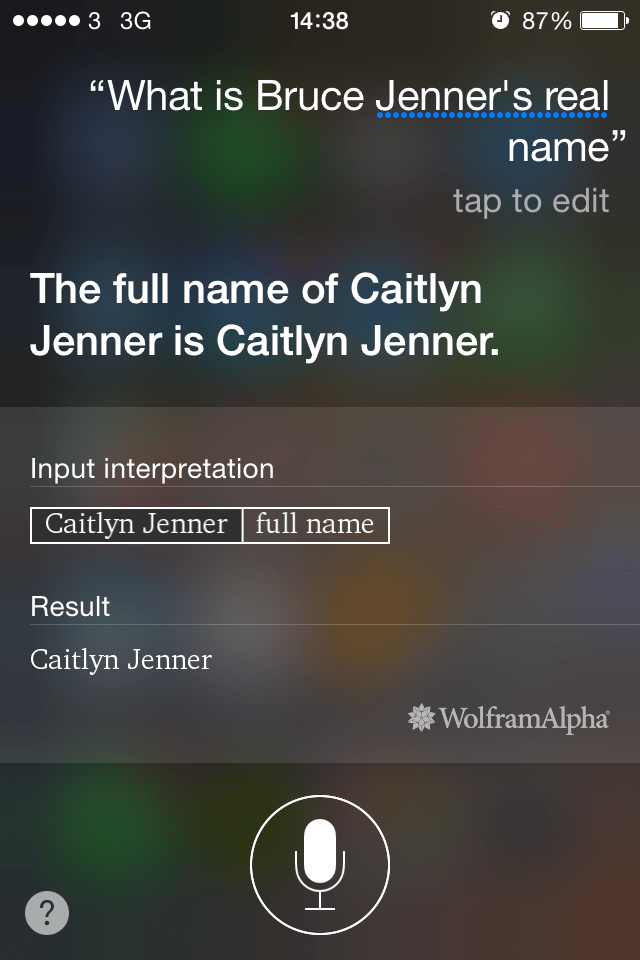 Siri Will Correct You if You Call Caitlyn Jenner 'Bruce' TIME
