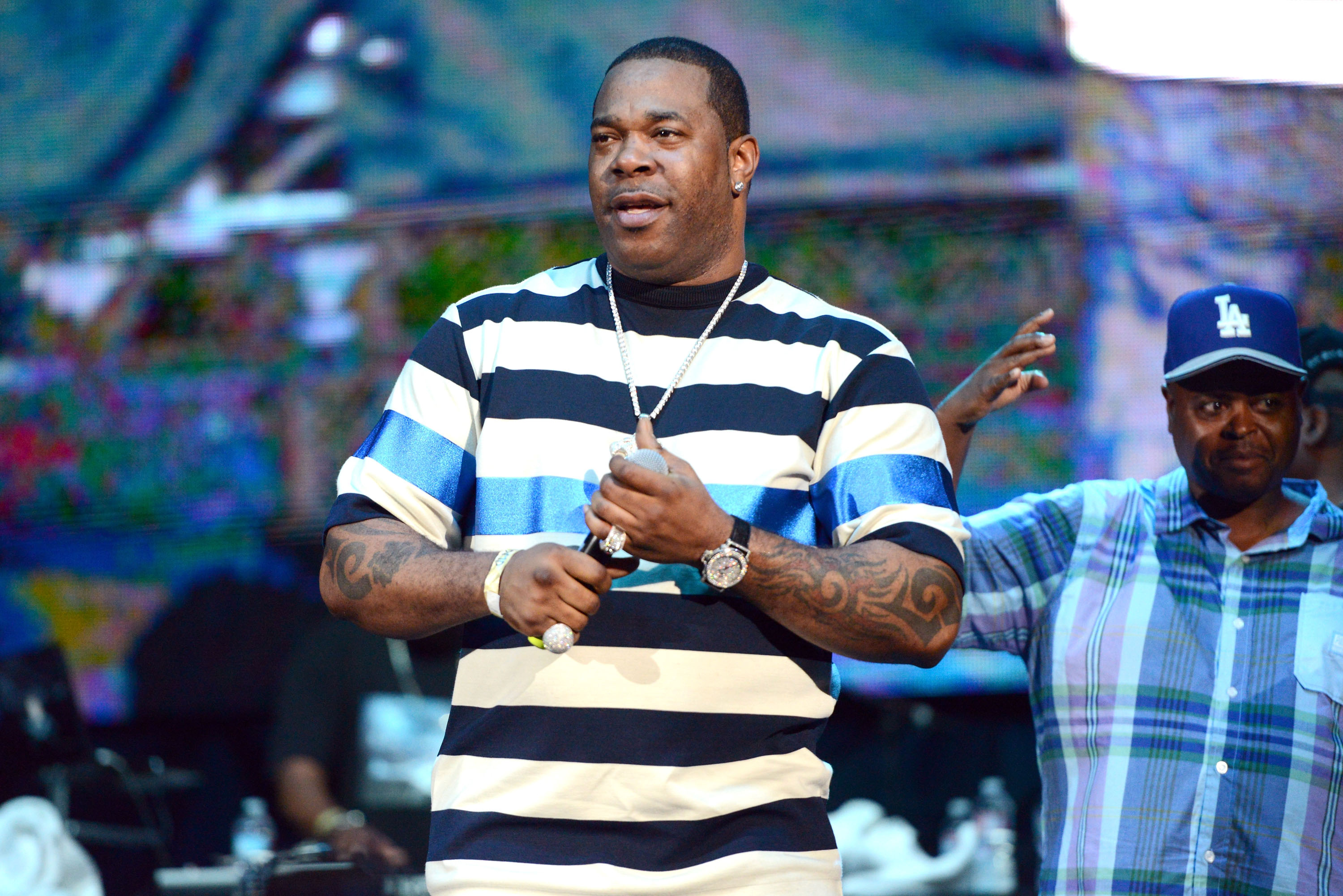Busta Rhymes Protein Shake Hurl Earns Rapper Assault Charge Time