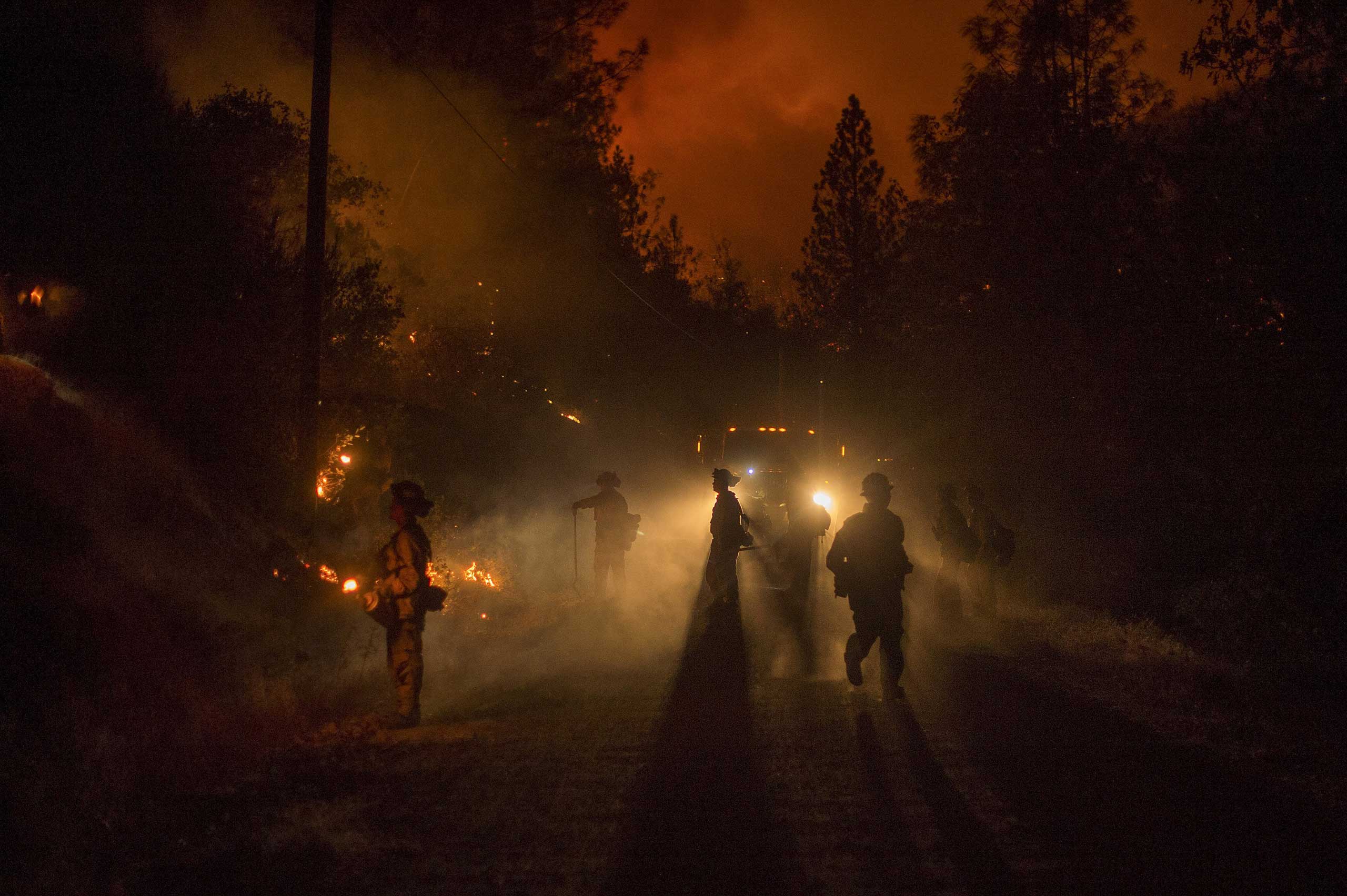 See the Firefighters Battling Raging NorCal Wildfires Time