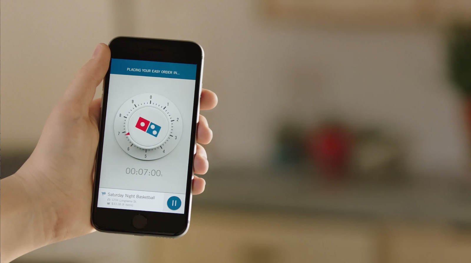 Dominos Zero Click Ordering App TIME