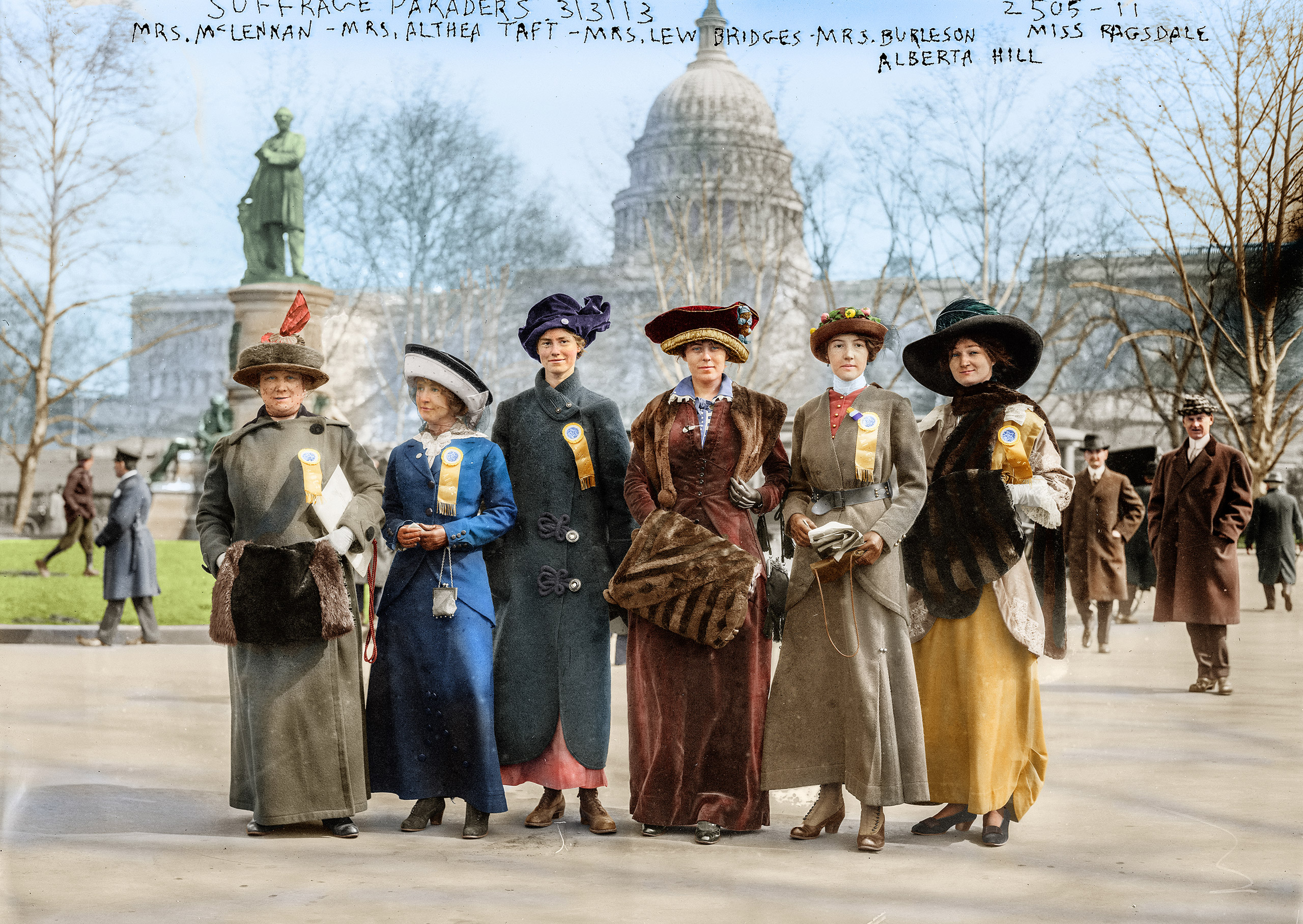 Women's Day—See Colorized Vintage Photos of Suffrage Marches Time
