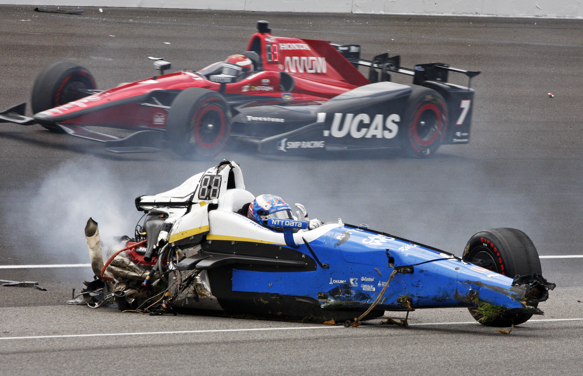 Indy 500 Scott Dixon Knocked Out After Crash TIME
