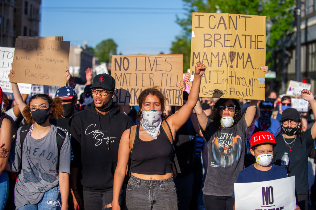 Protesters Topple Washington Statue in Portland TIME