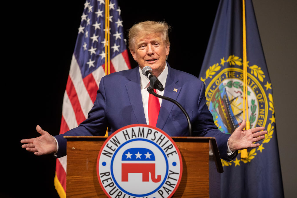 Trump Delivers FalsehoodFilled Speech in New Hampshire TIME