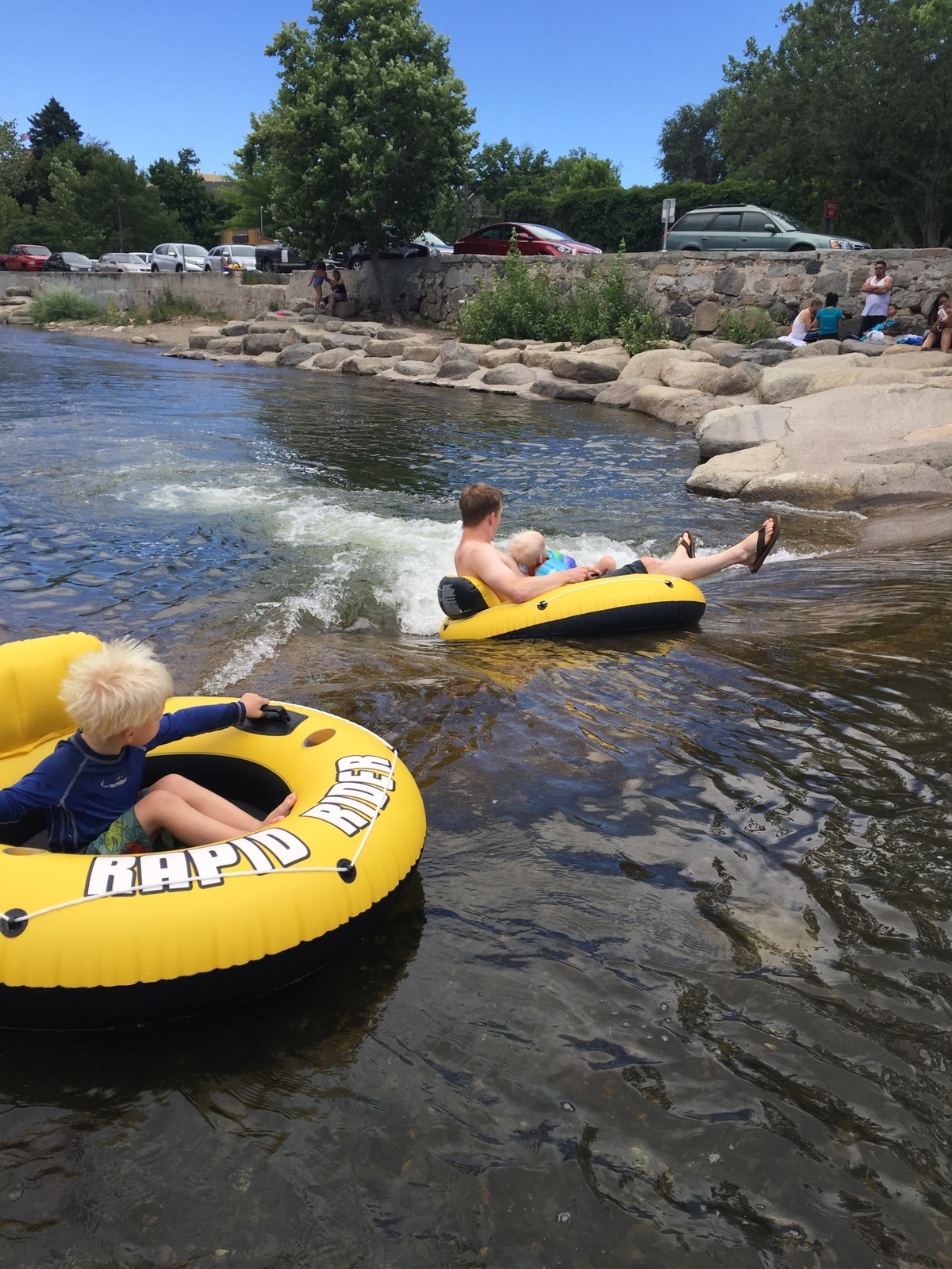 Truckee River Whitewater Park at Wingfield in Reno, Nevada Kid