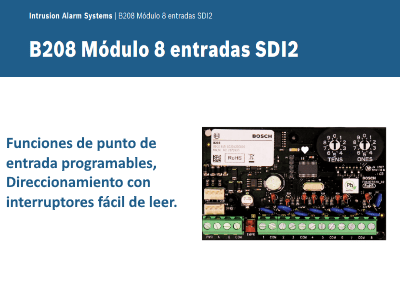 BOSCH B208 BOSCH I_B208 - Modulo de expansion 8 entradas / Conexion