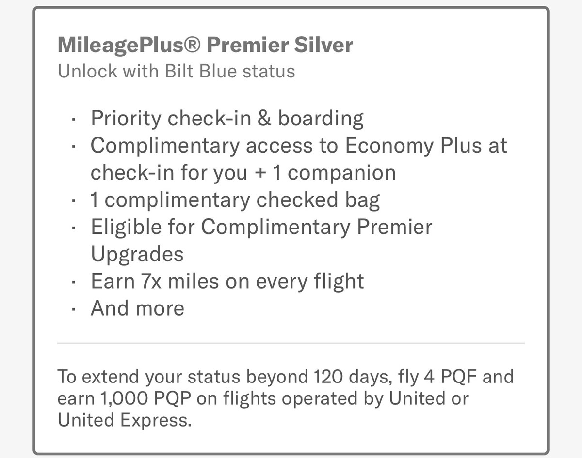 Free United Premier Silver Status Jay