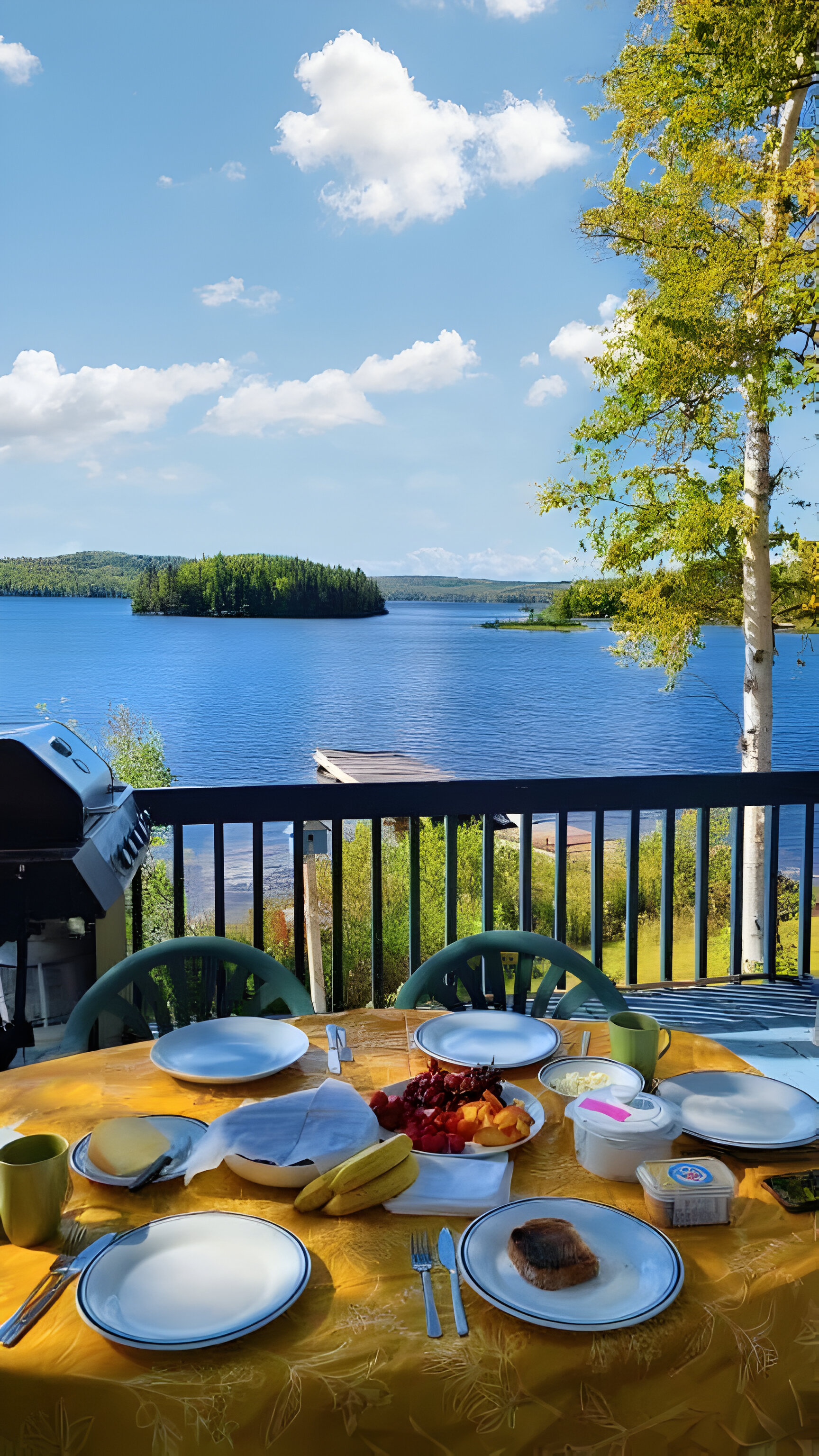 Magnifique domaine avec vue sur le LacStJean Chalet for rent in