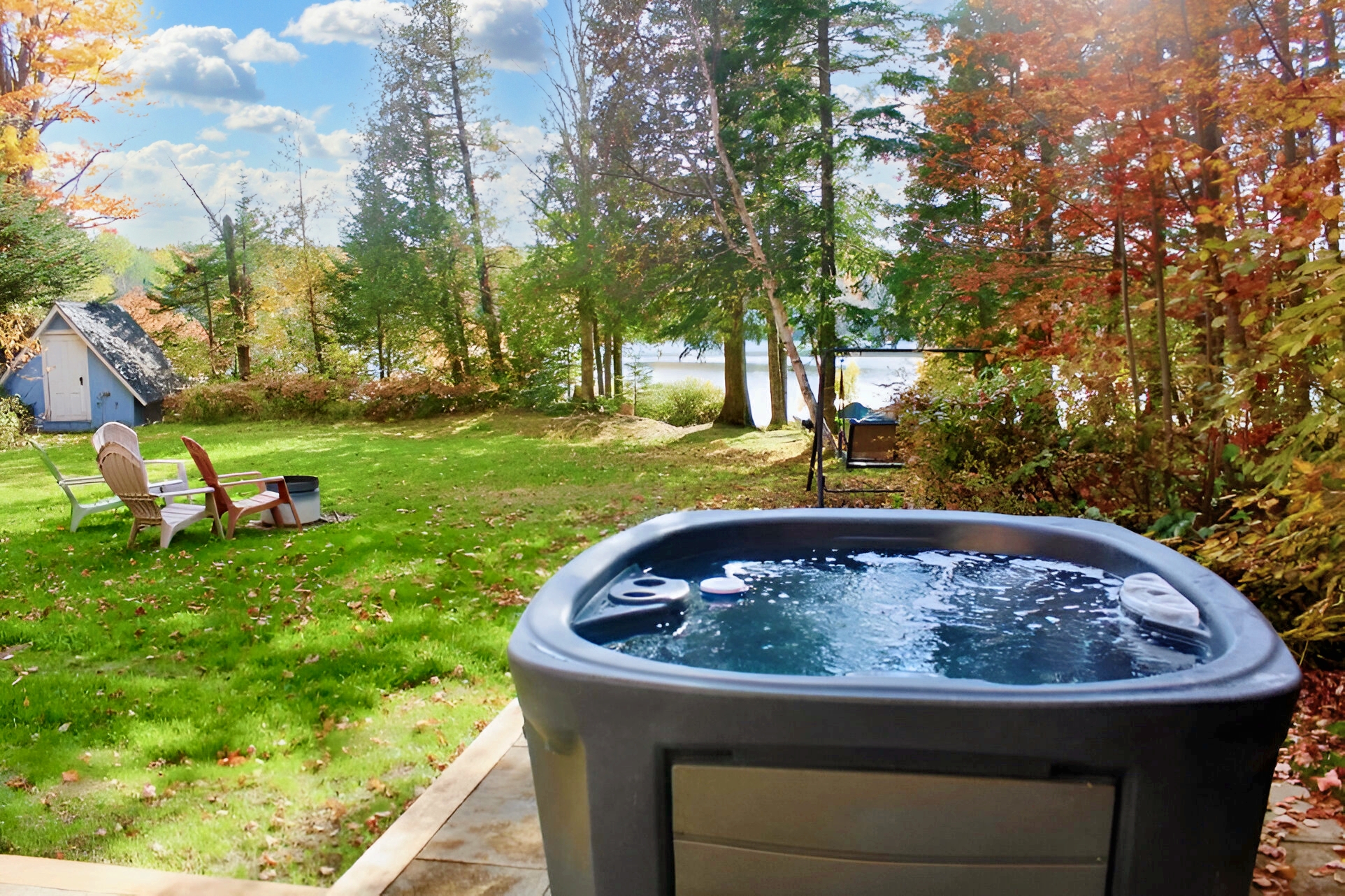 Le Bekvām With spa and lake access in nature Chalet for rent in