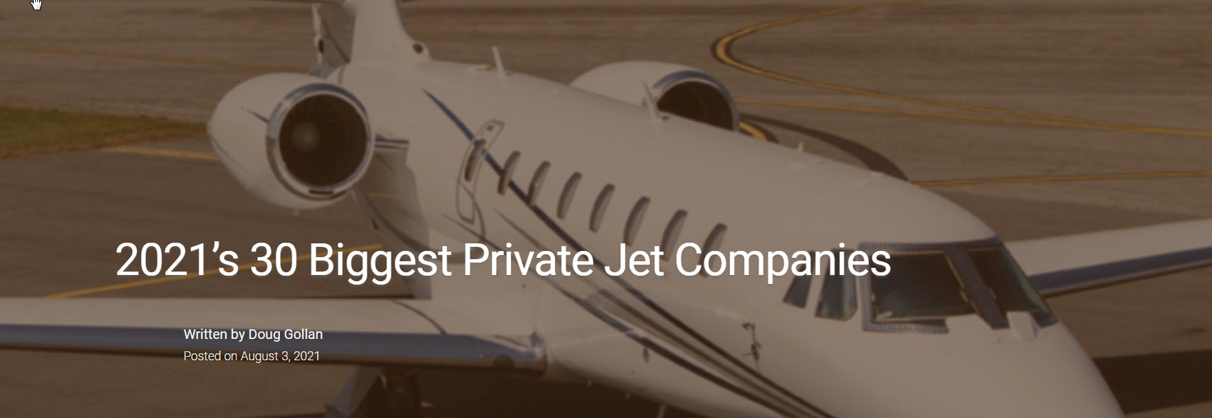 30 of the Largest Private Jet Companies API Best in Class