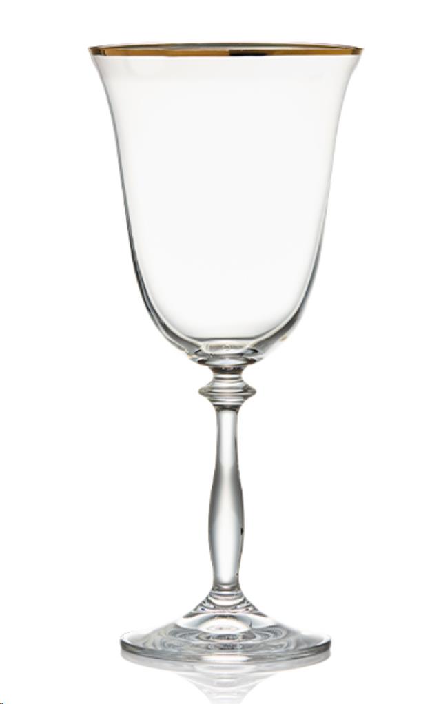 Gold Rim Wine Glass 10 oz Wallace Events