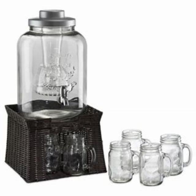 Beverage Dispenser W/Wicker Stand 3 Gal Wallace Events