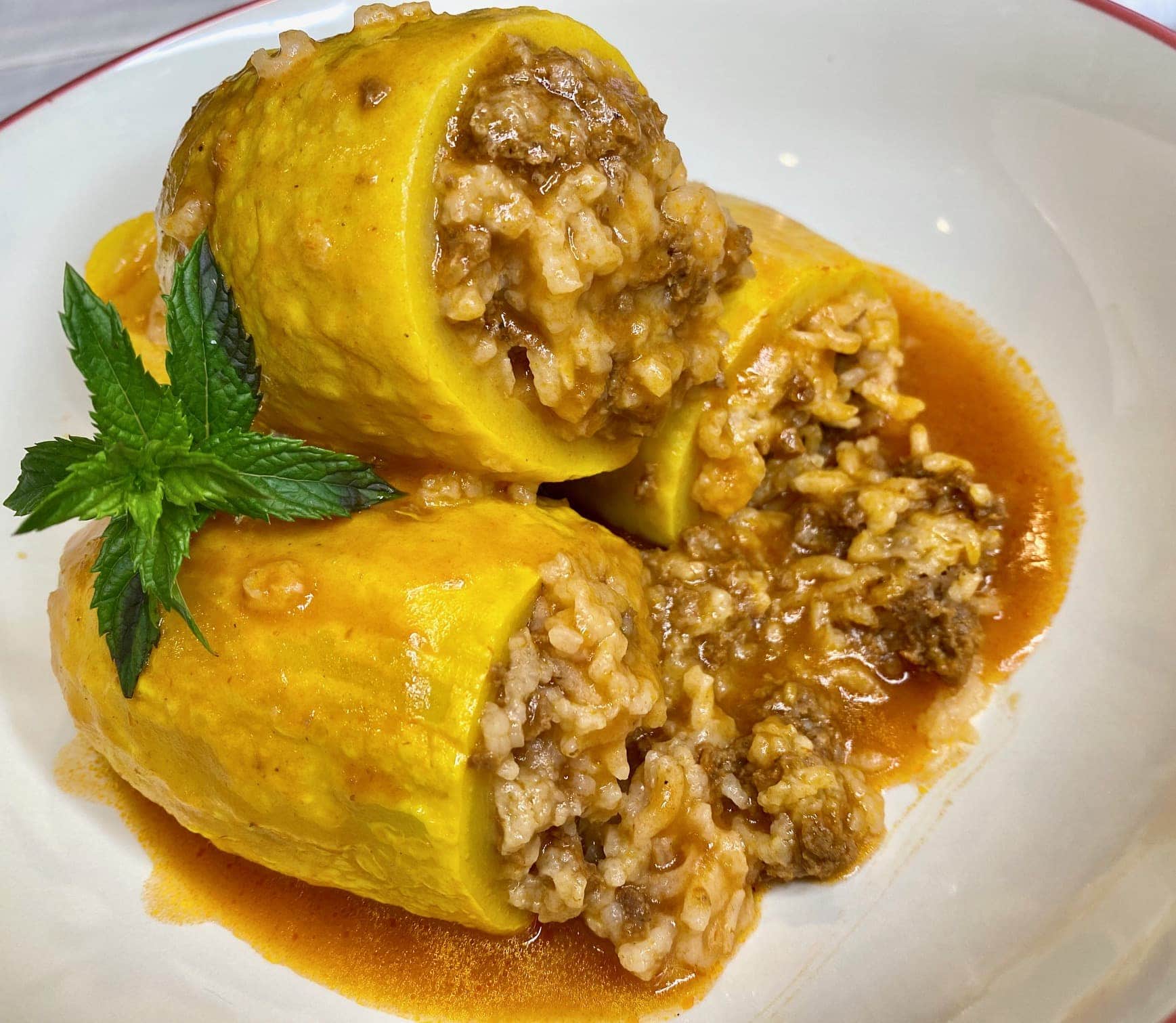 Lebanese Squash (Kousa) Stuffed Yellow Squash A Pinch of Adventure