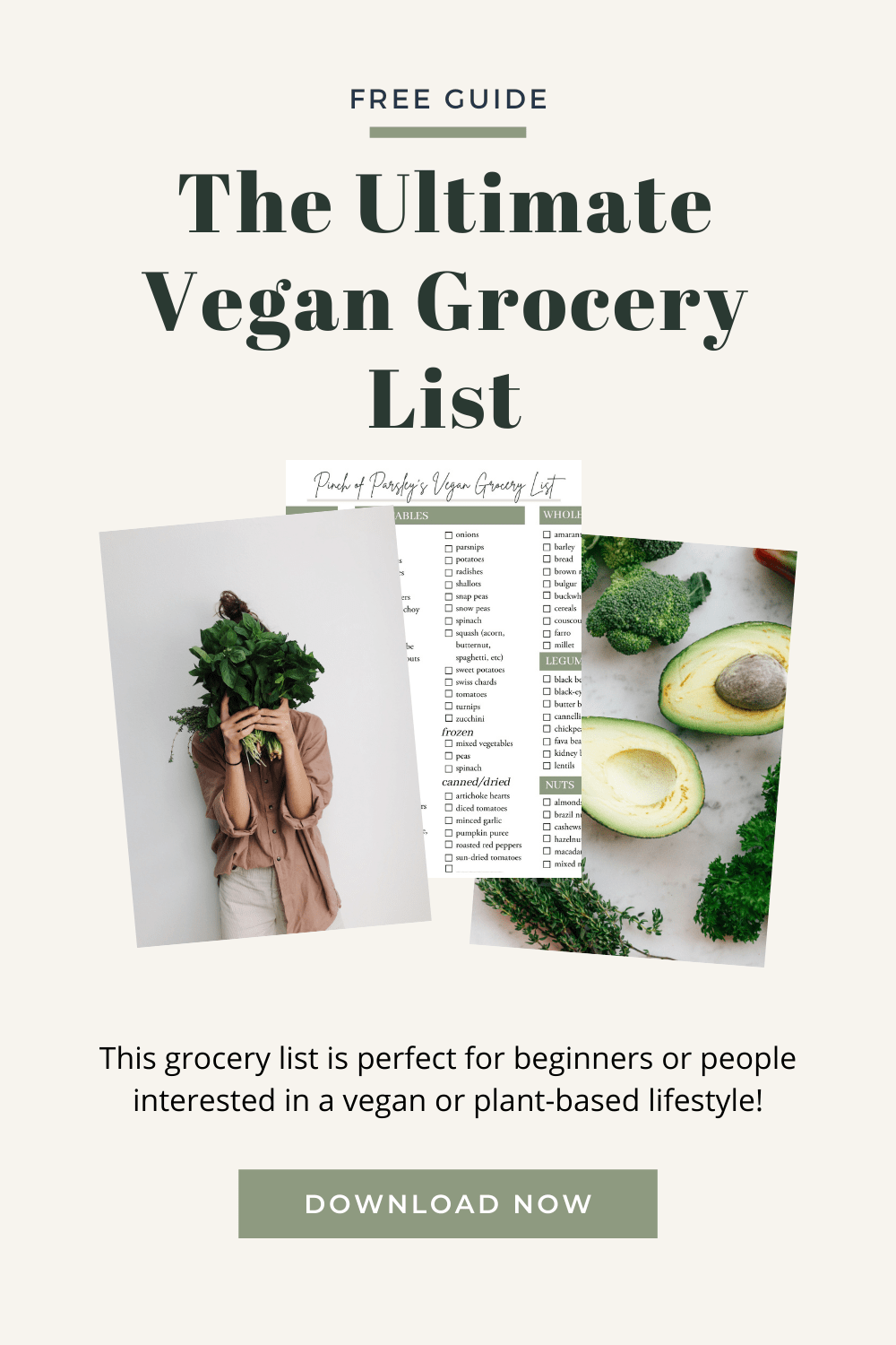 Vegan Grocery List for Beginners Pinch of Parsley