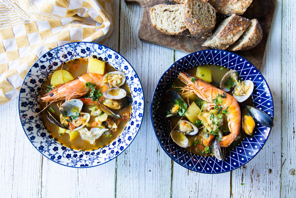 Portuguese Seafood Stew with Saffron A Pinch of Saffron