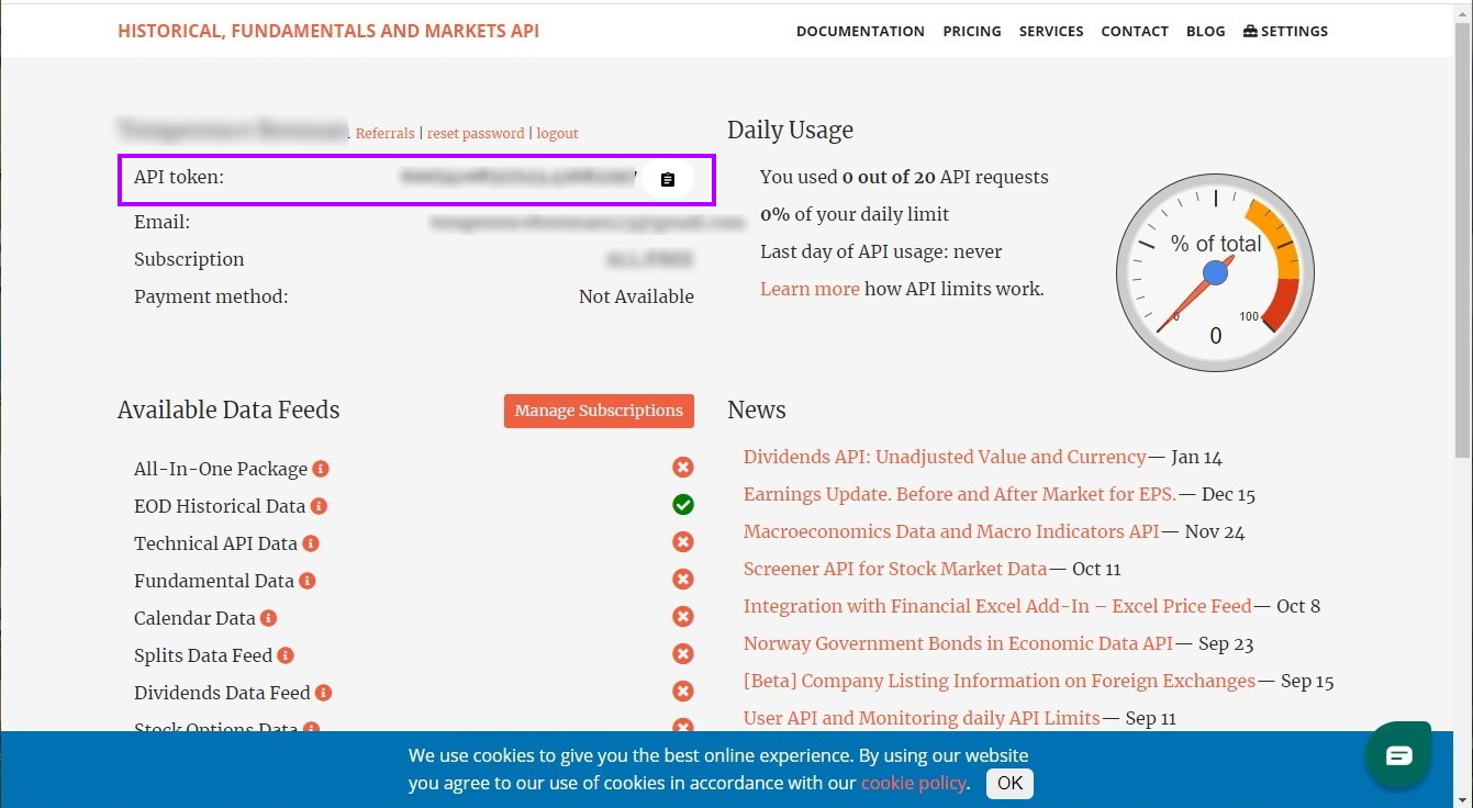 Connect EOD Stock Data API To Google Sheets [Integration] Apipheny