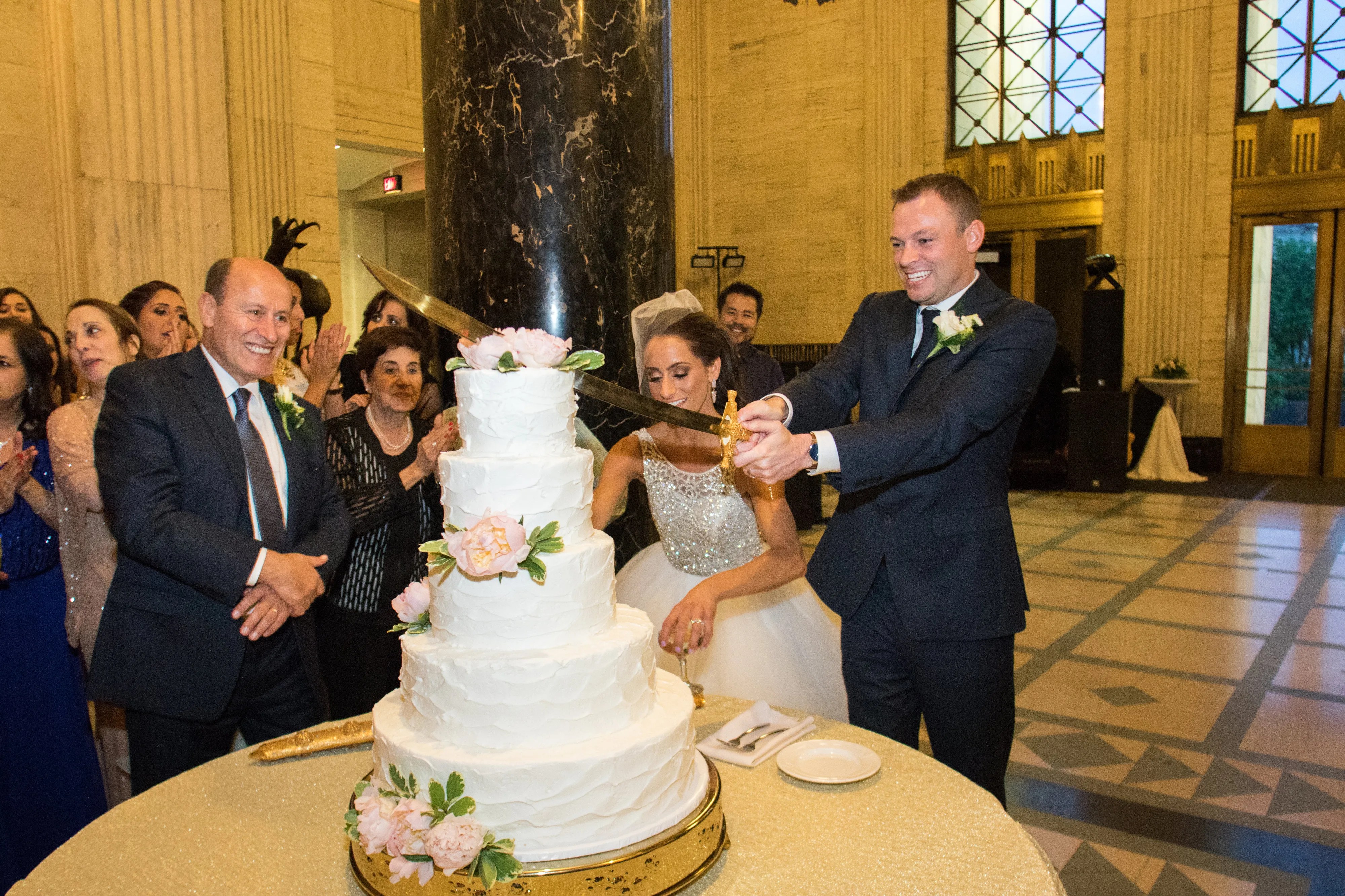Traditional Arabic Sword Cake Cutting