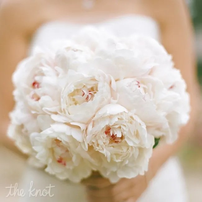 White Peonies Bridal Bouquet