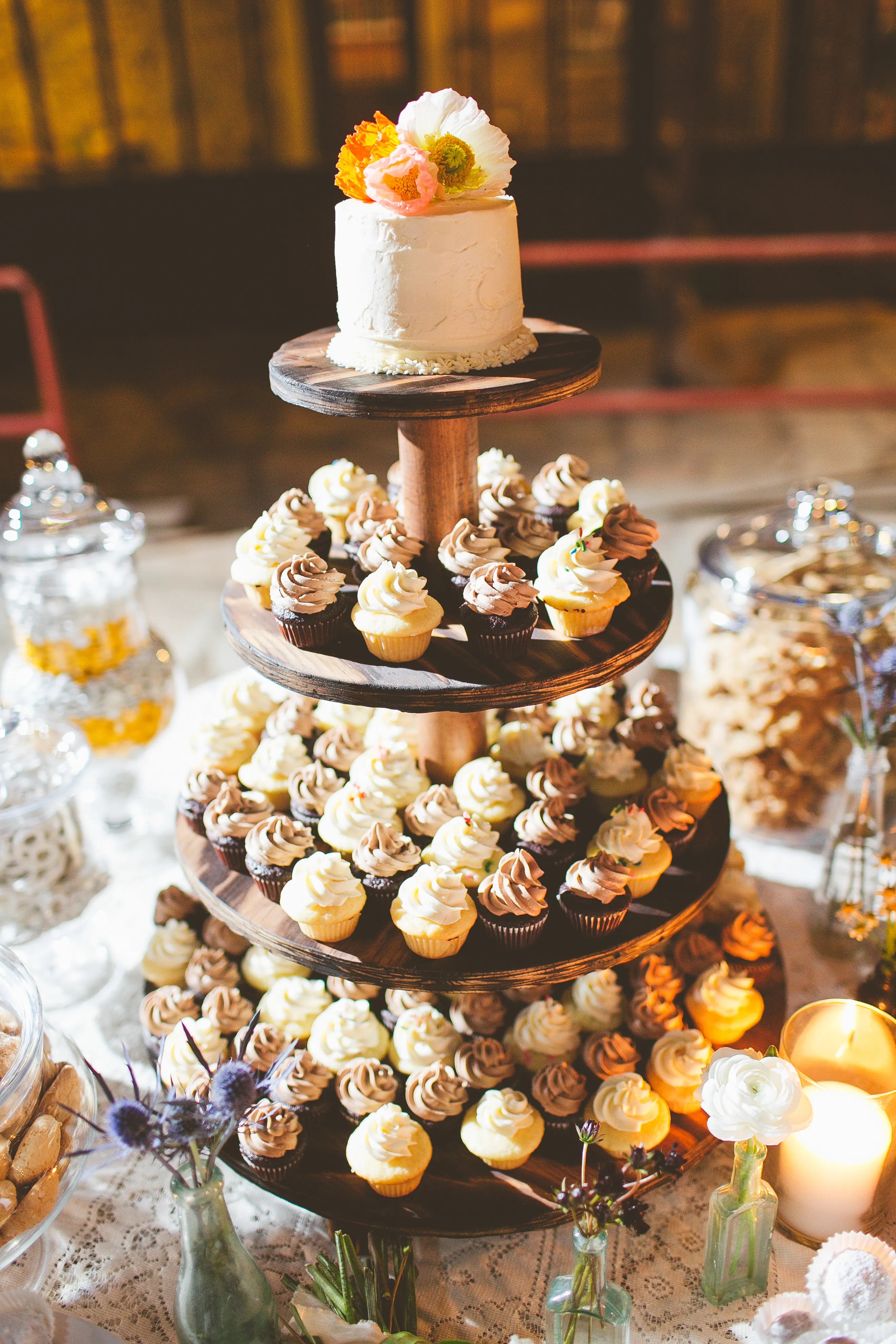 DIY Dessert Bar SingleTier Wedding Cake