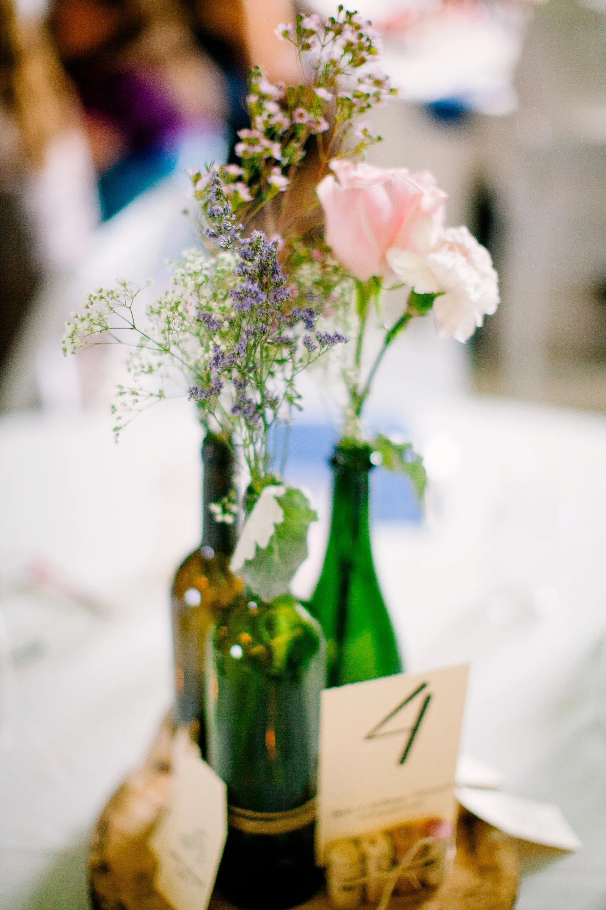 Wine Bottle Wedding Centerpieces
