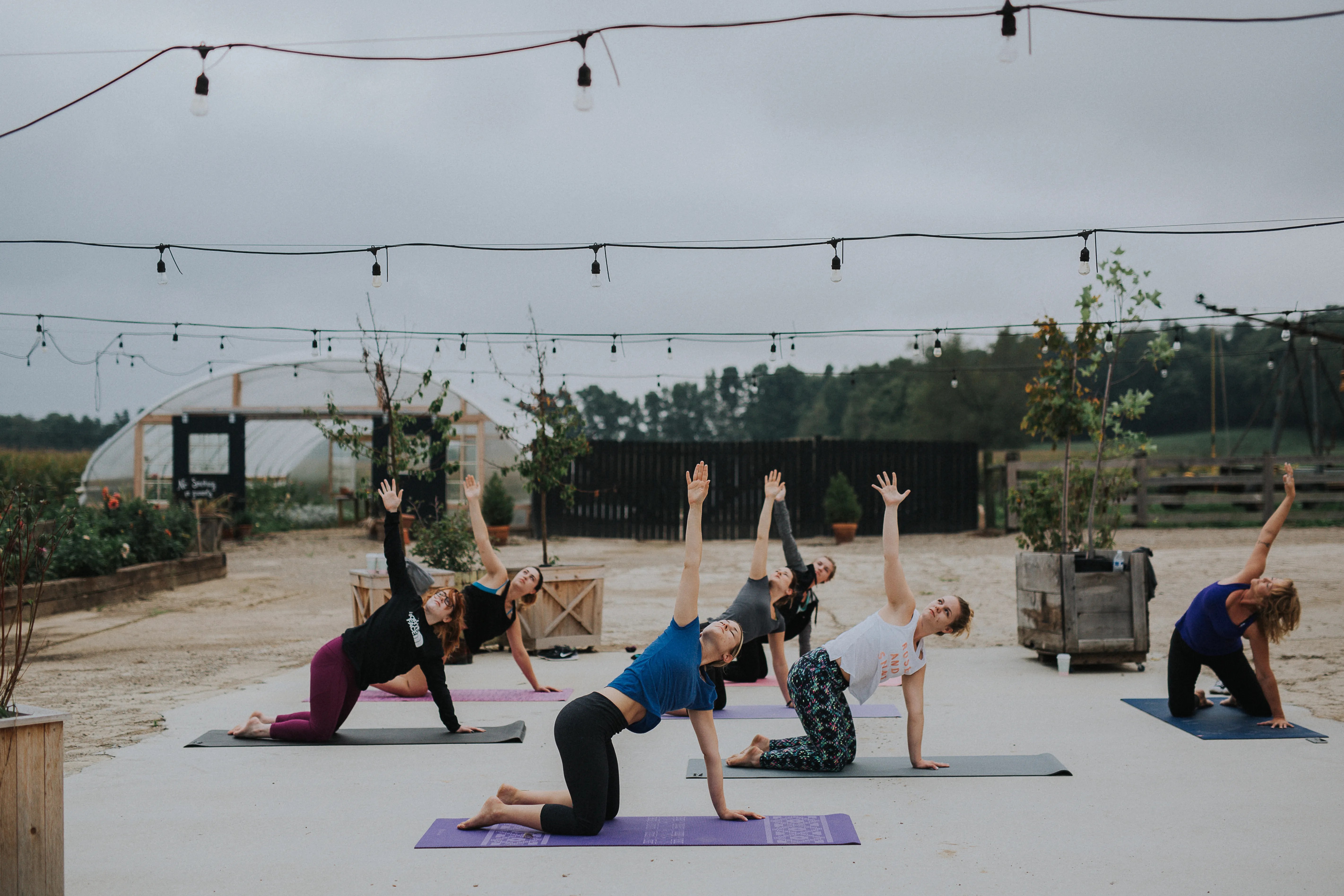 Wedding Party Getting Ready with Yoga