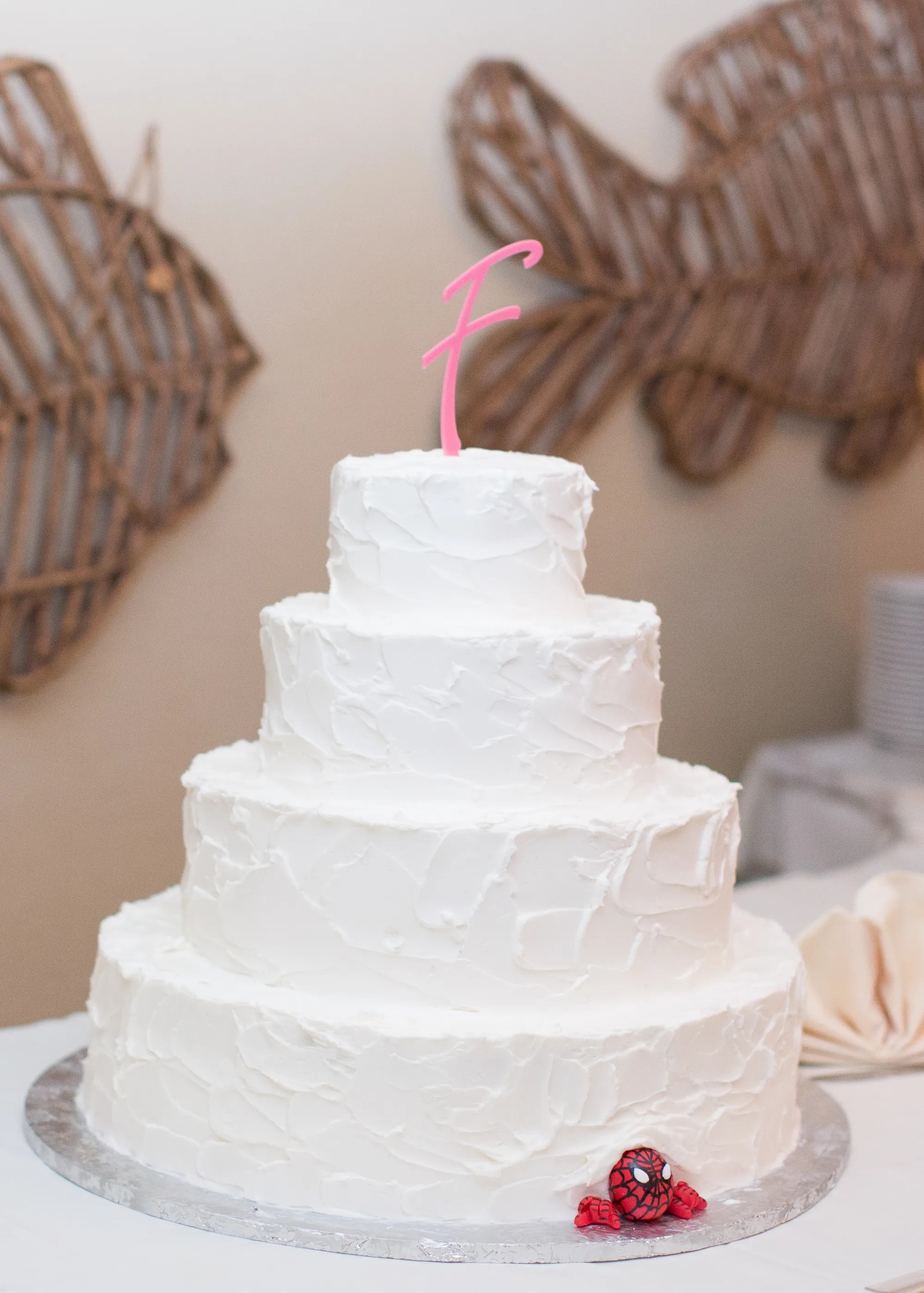 Simple Fourtier Buttercream Wedding Cake