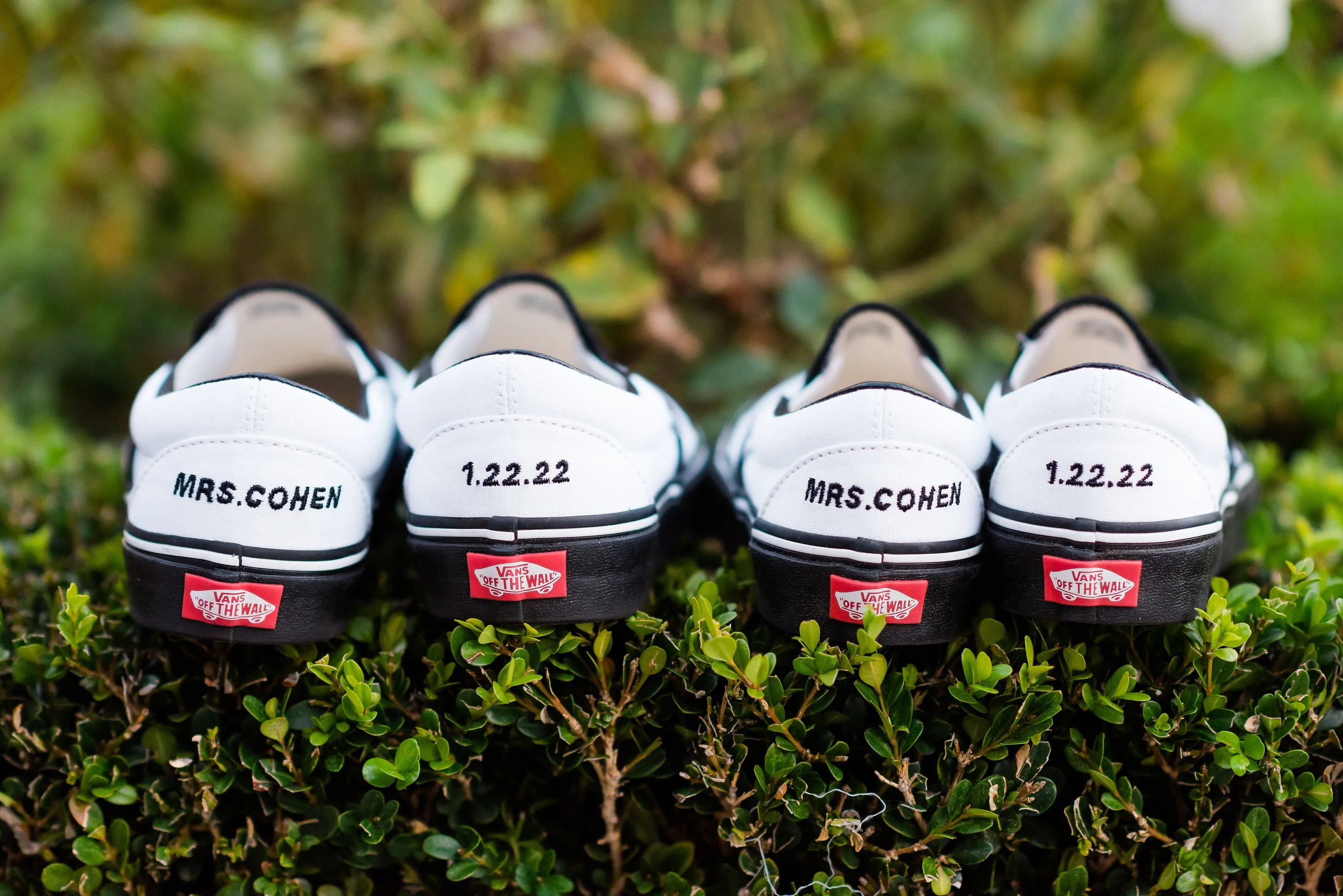 Custom Vans Sneakers for Wedding