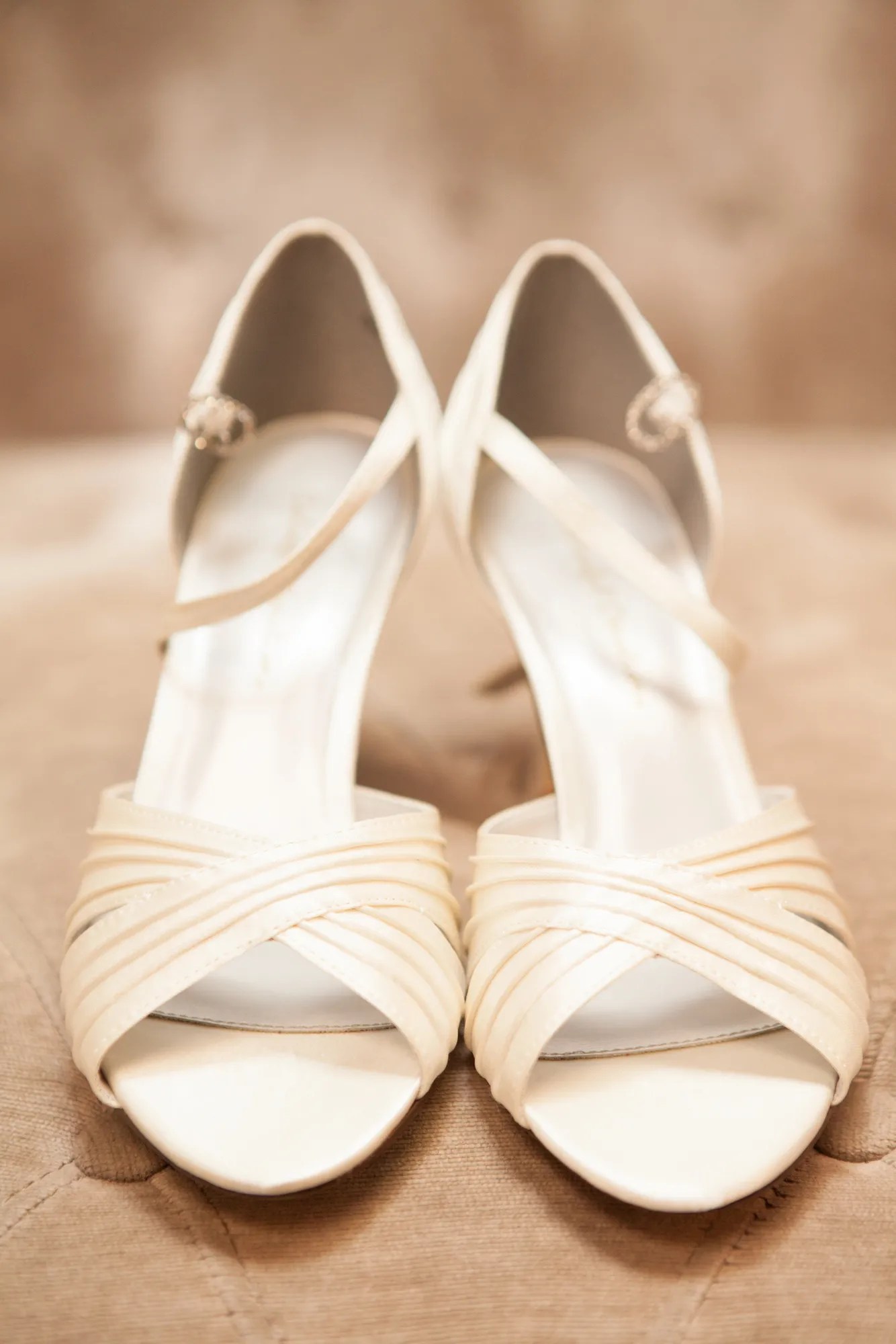 Ivory OpenToed Bridal Shoes