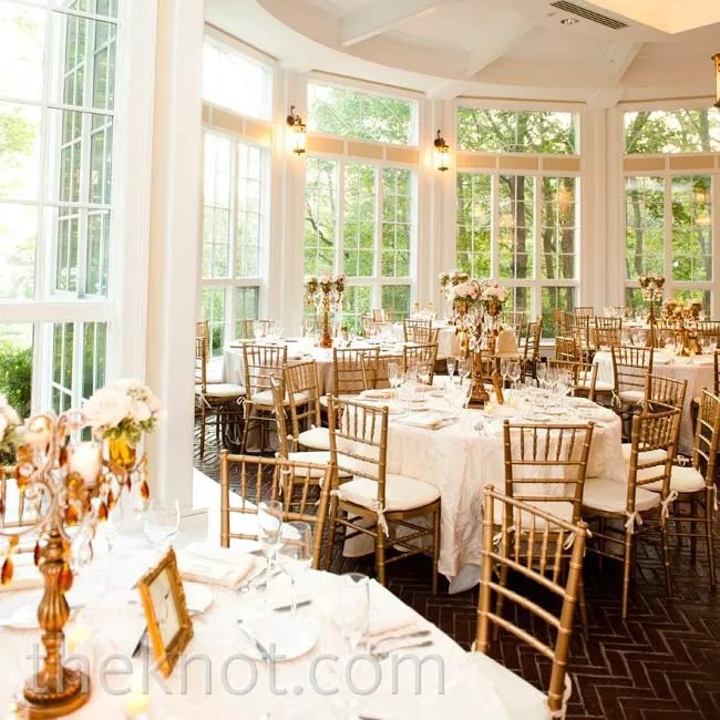 White and Gold Reception Decor