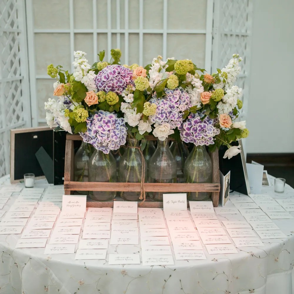 Flower Arrangement in Wooden Milk Crate
