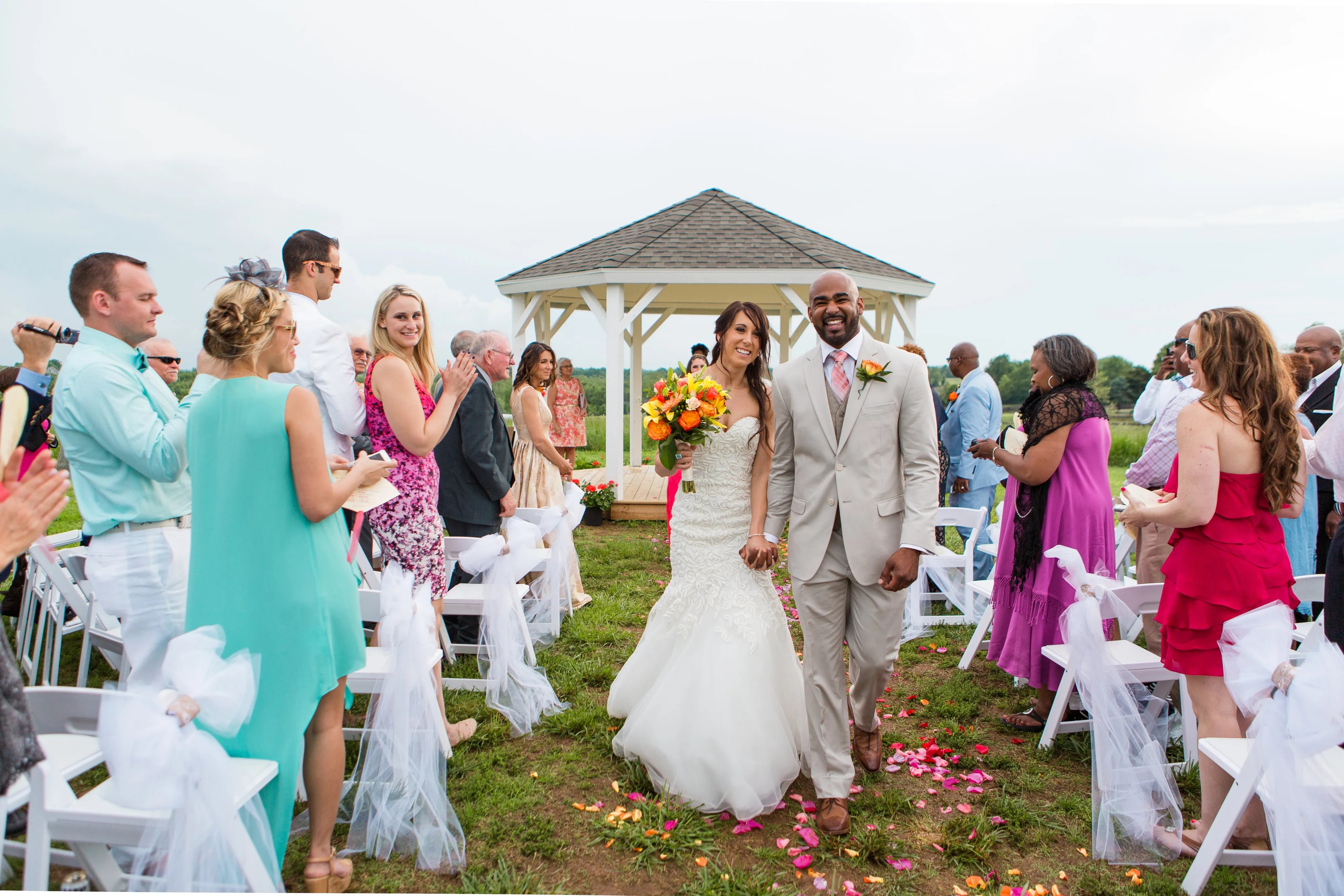 Neutral Groom's Suit With Circus Rose Boutonniere