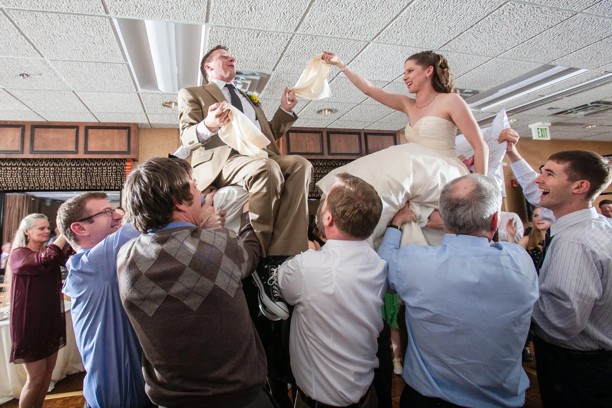 Jenny and Mark Traditional Hora Chair Dance