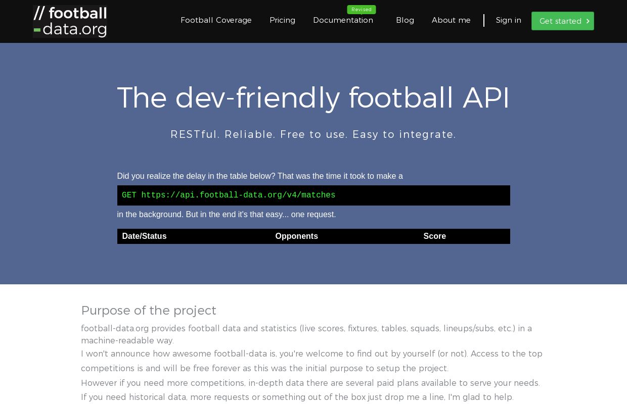 FootballData Api ApisList