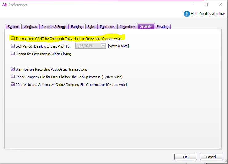 Transactions cannot be deleted and must be reversed Support for the