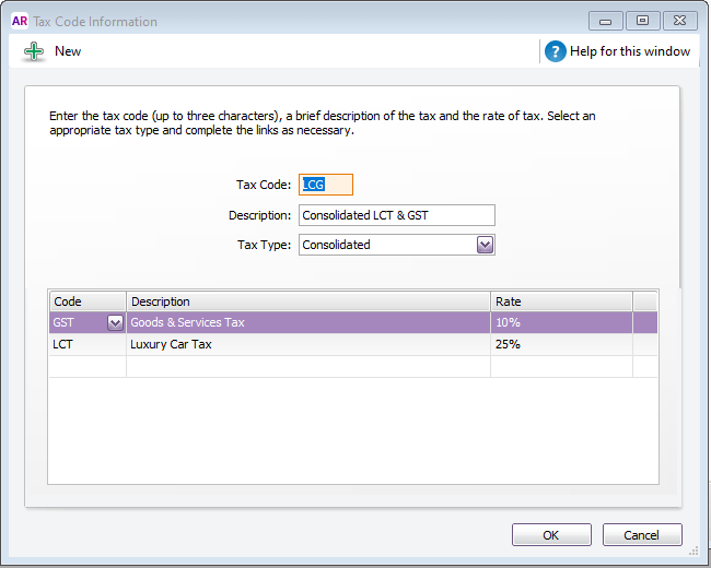 Consolidated Tax Codes Support for the MYOB family of SME product APIs