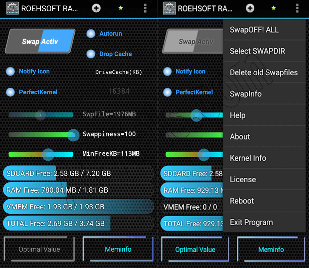 Roehsoft RAM Expander APK (SWAP) v3.76 (Latest Version